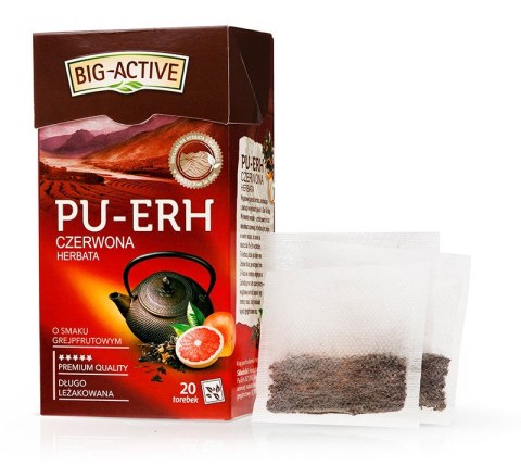 BIG-ACTIVE Herbata czerwona Pu-Erh Grejpfrut 20tb