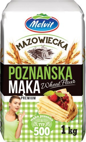 Mąka mazowiecka poznańska 500 MELVIT 1kg