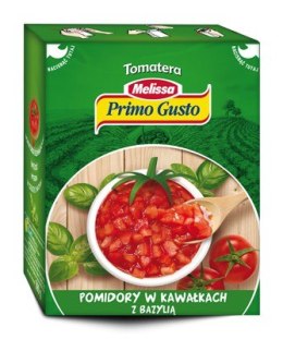 Pomidory w kawałkach z bazylią PRIMO GUSTO 390g