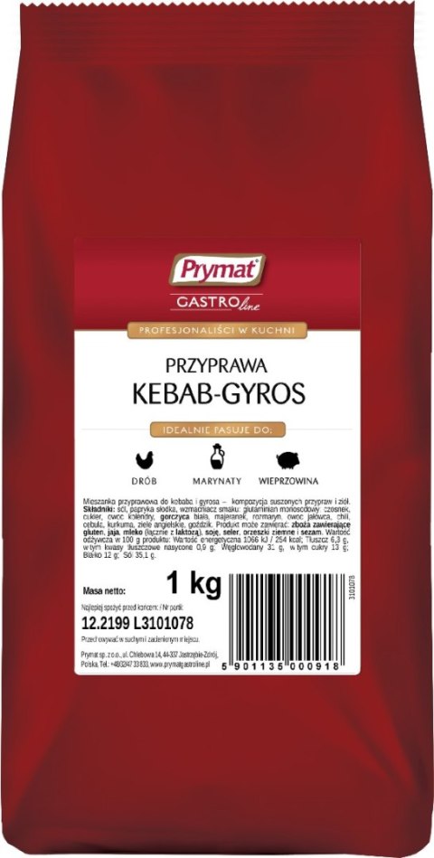 Przyprawa kebab gyros PRYMAT 1kg