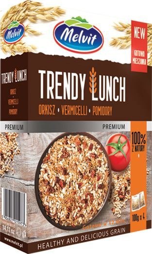 Trendy Lunch orkisz, vermicelli, pomidory MELVIT 4x100 g