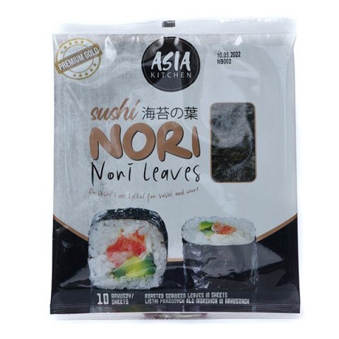 WODOROSTY NORI - algi do sushi PREMIUM GOLD 10 szt Asia Kitchen