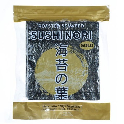 Wodorosty NORI algi do Sushi glony YAKI Gold 50 szt Asia Kitchen