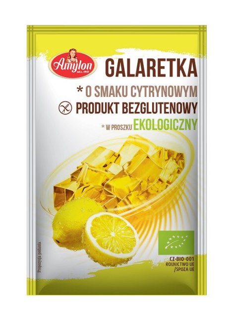 GALARETKA O SMAKU CYTRYNOWYM BEZGLUTENOWA BIO 40 g - AMYLON