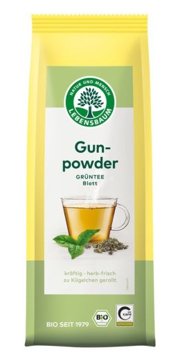 HERBATA ZIELONA GUNPOWDER LIŚCIASTA BIO 100 g - LEBENSBAUM