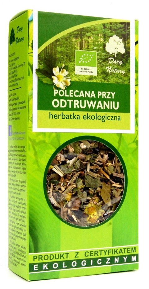 HERBATKA POLECANA PRZY ODTRUWANIU BIO 50 g - DARY NATURY