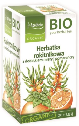 HERBATKA ROKITNIKOWA Z MIĘTĄ I POMARAŃCZĄ BIO (20 x 1,8 g) 36 g - APOTHEKE