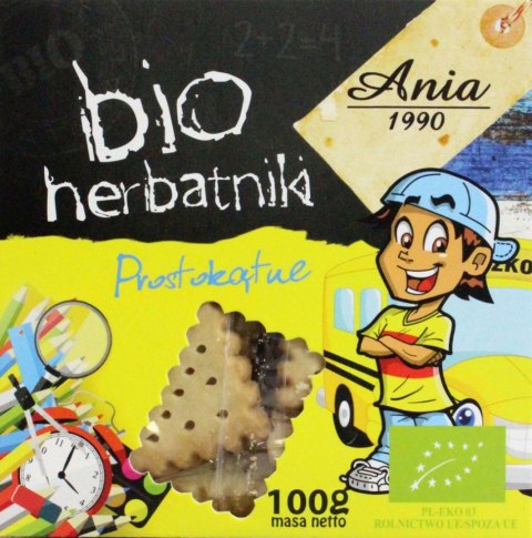 HERBATNIKI PROSTOKĄTNE BIO 100 g - BIO ANIA