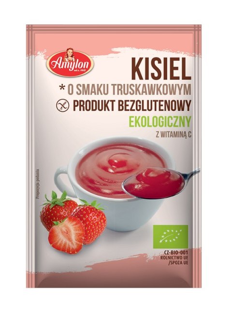 KISIEL INSTANT O SMAKU TRUSKAWKOWYM BEZGLUTENOWY BIO 30 g - AMYLON