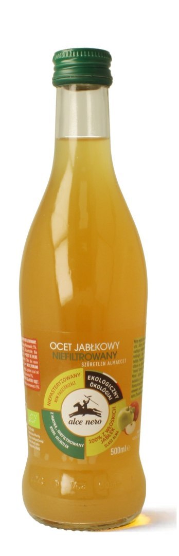 OCET JABŁKOWY 5 % NIEFILTROWANY BIO 500 ml - ALCE NERO