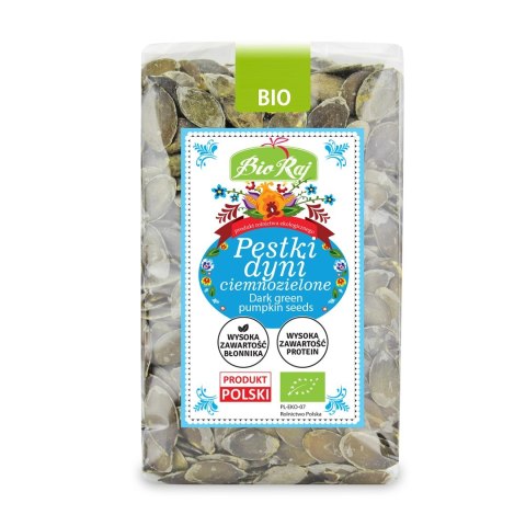 PESTKI DYNI CIEMNOZIELONE (UPRAWIANE W EUROPIE) BIO 300 g - BIO RAJ