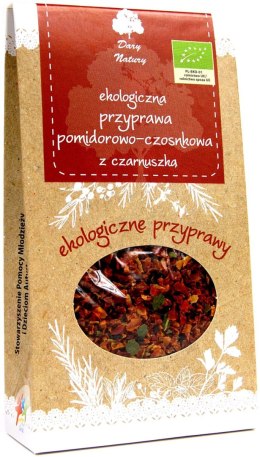 PRZYPRAWA POMIDOROWO - CZOSNKOWA Z CZARNUSZKĄ BIO 40 g - DARY NATURY