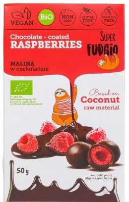 MALINY LIOFILIZOWANE W CZEKOLADZIE BEZGLUTENOWE BIO 50 g - ME GUSTO (SUPER FUDGIO)