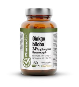 MIŁORZĄB JAPOŃSKI (GINKGO BILOBA) BEZGLUTENOWY (100 mg) 60 KAPSUŁEK - PHARMOVIT (CLEAN LABEL)