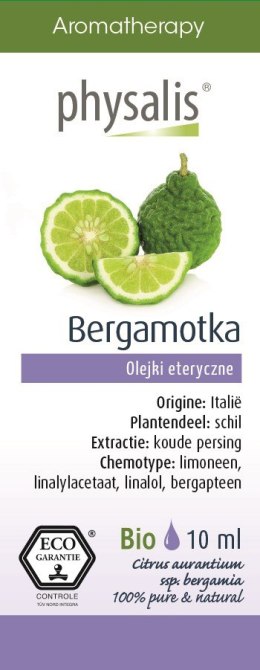 OLEJEK ETERYCZNY BERGAMOTKA ECO 10 ml - PHYSALIS