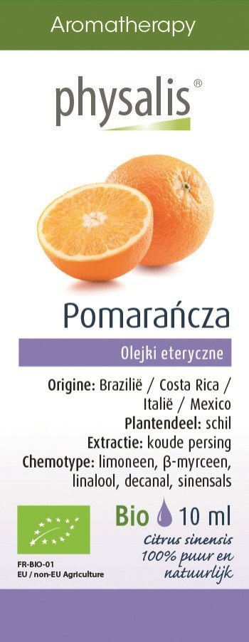 OLEJEK ETERYCZNY POMARAŃCZA BIO 10 ml - PHYSALIS