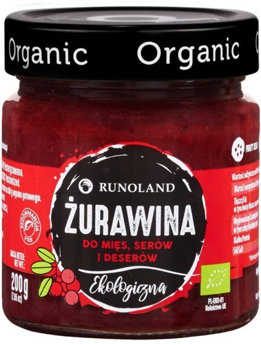 ŻURAWINA DO MIĘS, SERÓW I DESERÓW BIO 200 g - RUNOLAND