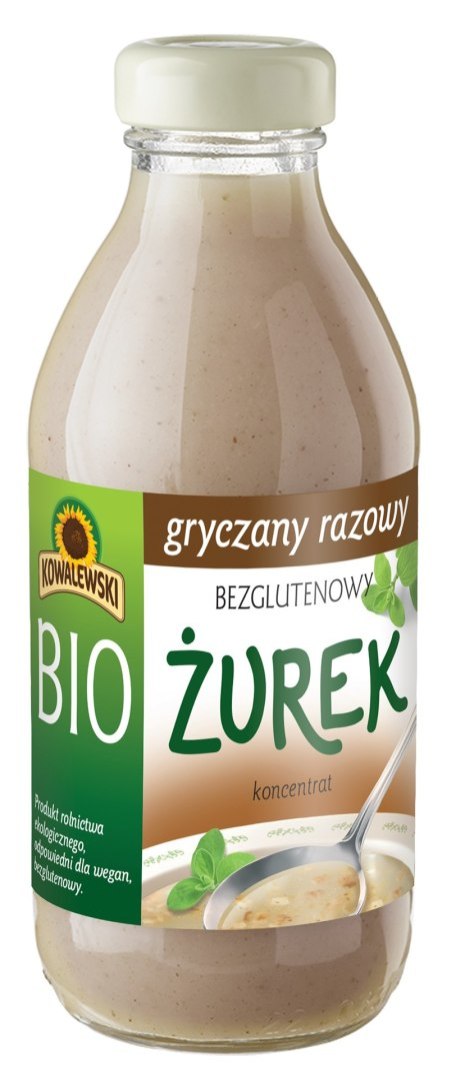 ŻUREK GRYCZANY RAZOWY BEZGLUTENOWY KONCENTRAT BIO 320 ml - KOWALEWSKI