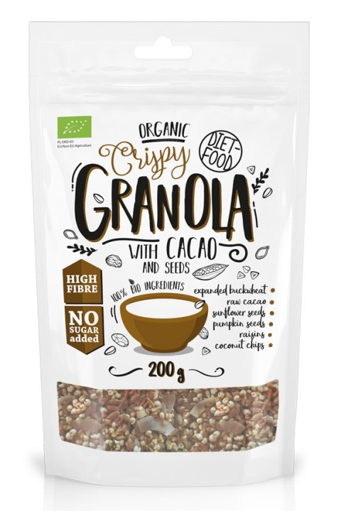 GRANOLA Z KAKAO BIO 200 g - DIET-FOOD