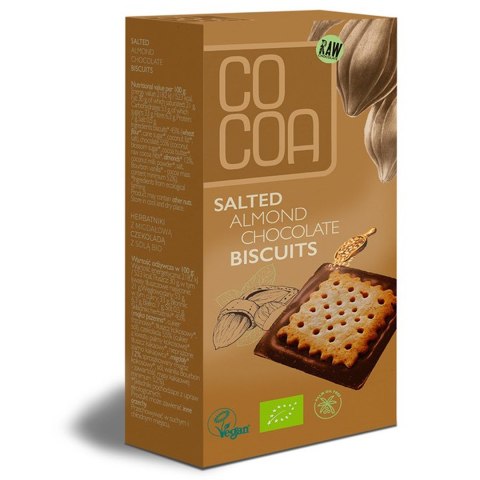 HERBATNIKI Z CZEKOLADĄ MIGDAŁOWĄ Z SOLĄ BIO 95 g - COCOA