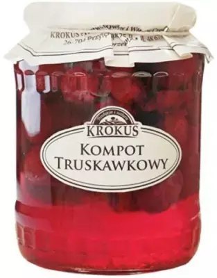 KOMPOT TRUSKAWKOWY 640 g (260 g) - KROKUS