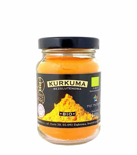 KURKUMA MIELONA BEZGLUTENOWA BIO 100 g - PIĘĆ PRZEMIAN