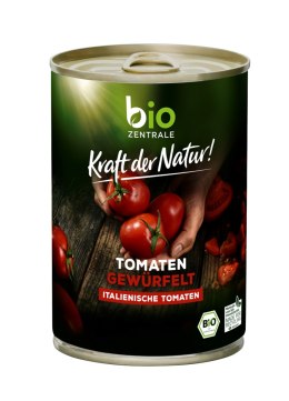 POMIDORY KROJONE W SOKU POMIDOROWYM BEZGLUTENOWE BIO 400 g (240 g) - BIO ZENTRALE