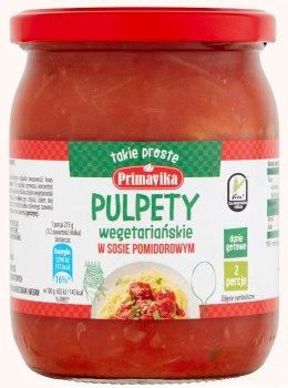 PULPETY WEGETARIAŃSKIE W SOSIE POMIDOROWYM 430 g - PRIMAVIKA