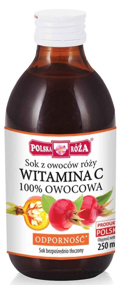 SOK Z RÓŻY NFC (NATURALNA WITAMINA C) 250 ml - POLSKA RÓŻA