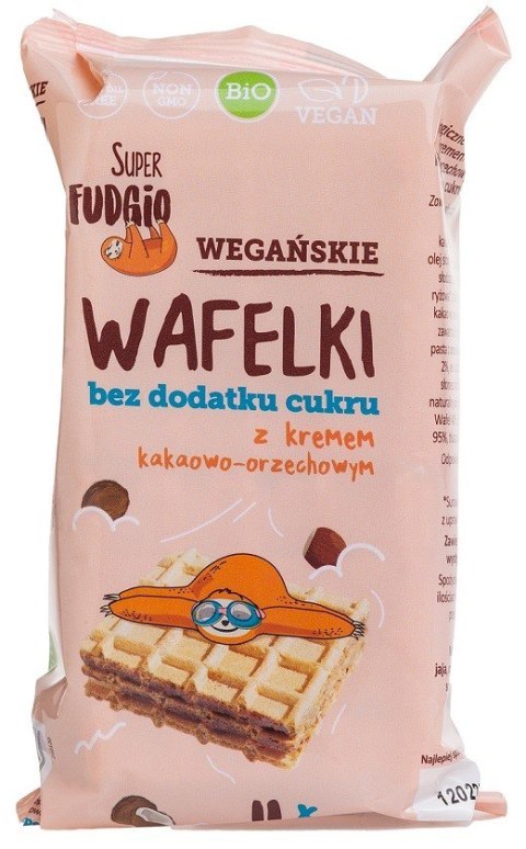 WAFLE Z KREMEM KAKAOWO - ORZECHOWYM BEZ DODATKU CUKRÓW BIO (4 x 30 g) 120 g - ME GUSTO (SUPER FUDGIO)