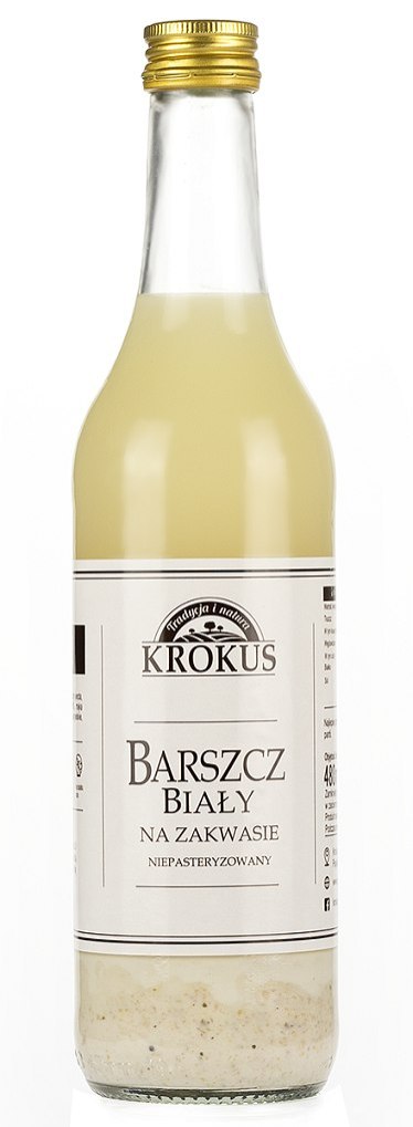 BARSZCZ BIAŁY NA ZAKWASIE NIEPASTERYZOWANY 480 ml - KROKUS