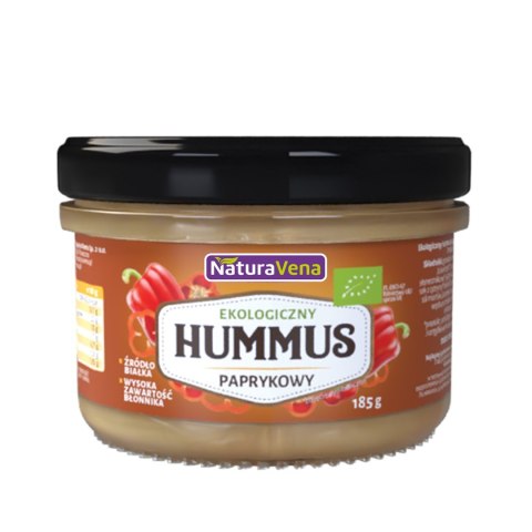 HUMMUS Z PAPRYKĄ BIO 185 g - NATURAVENA