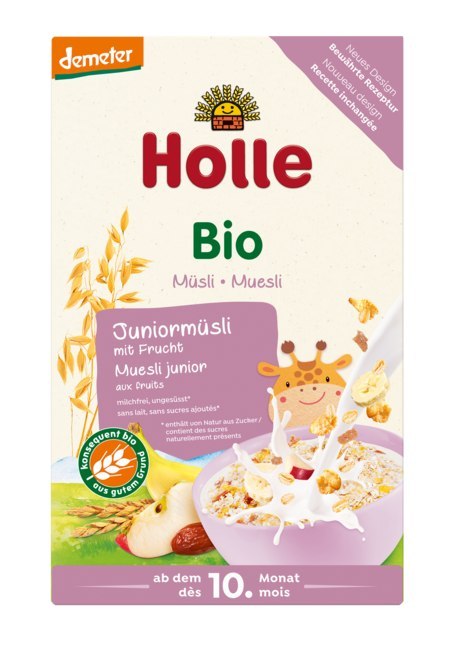 KASZKA MUSLI JUNIOR Z OWOCAMI OD 10 MIESIĄCA DEMETER BIO 250 g - HOLLE