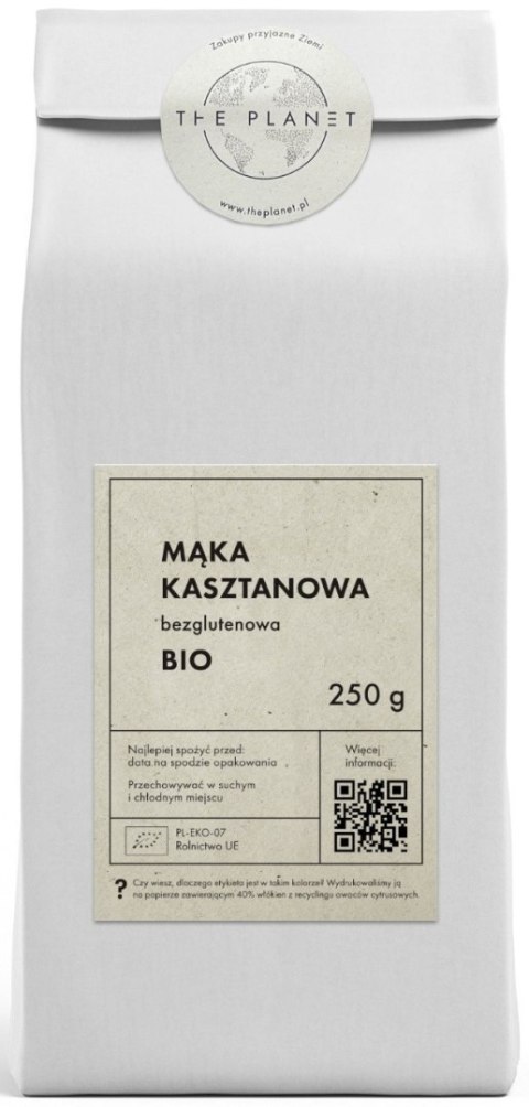 MĄKA KASZTANOWA BEZGLUTENOW BIO 250 g - THE PLANET