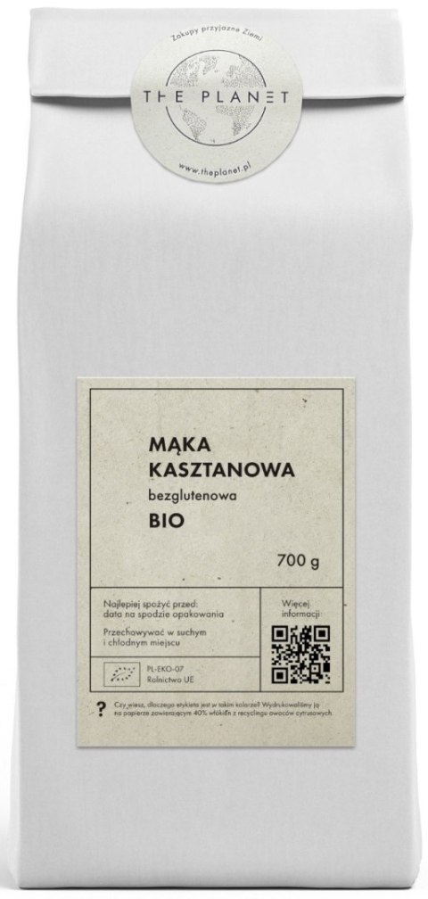 MĄKA KASZTANOWA BEZGLUTENOWA BIO 700 g - THE PLANET