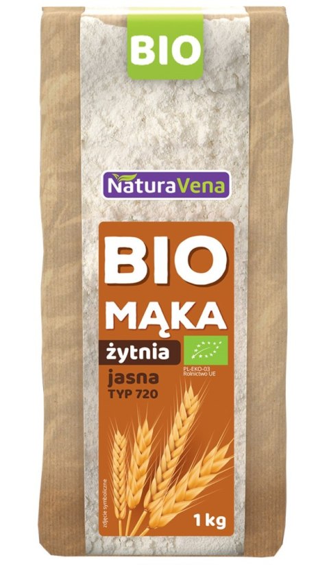 MĄKA ŻYTNIA JASNA TYP 720 BIO 1 kg - NATURAVENA