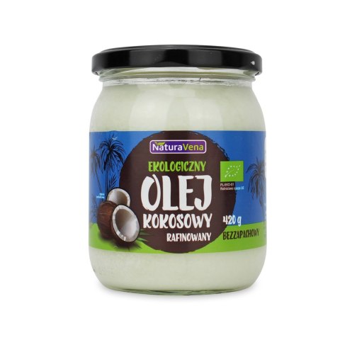 OLEJ KOKOSOWY BEZWONNY BIO 420 g - NATURAVENA