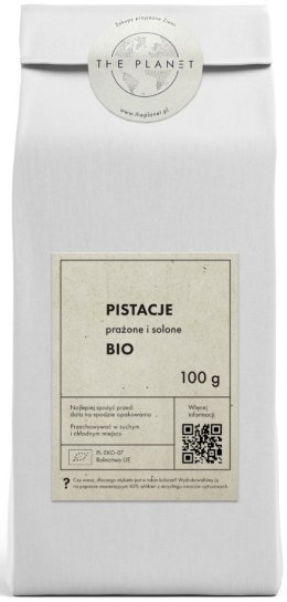 PISTACJE PRAŻONE I SOLONE BIO 100 g - THE PLANET