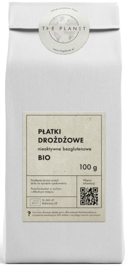 PŁATKI DROŻDŻOWE NIEAKTYWNE BEZGLUTENOWE BIO 100 g - THE PLANET