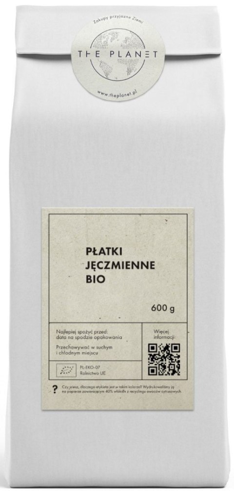 PŁATKI JĘCZMIENNE BIO 600 g - THE PLANET