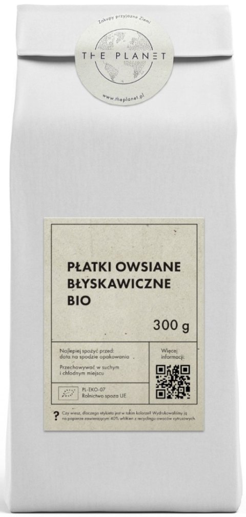 PŁATKI OWSIANE BŁYSKAWICZNE BIO 300 g - THE PLANET