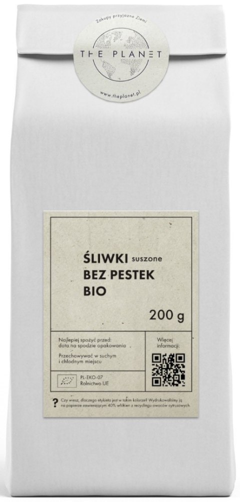 ŚLIWKI BEZ PESTEK SUSZONE BIO 200 g - THE PLANET