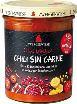 SOS ORIENTALNY CHILI SIN CARNE BEZGLUTENOWY BIO 370 g - ZWERGENWIESE