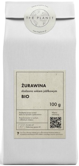 ŻURAWINA SŁODZONA CUKREM TRZCINOWYM BIO 100 g - THE PLANET