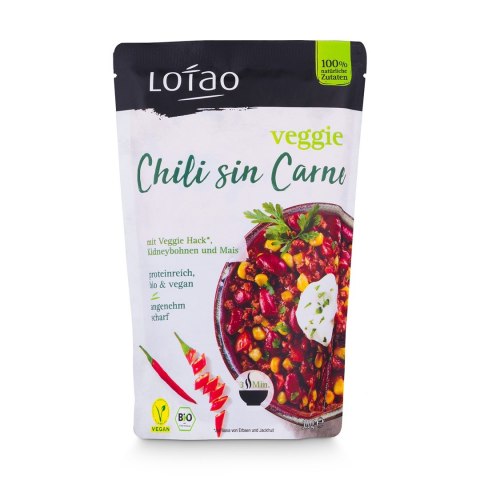 CHILI SIN CARNE WEGAŃSKIE BIO 320 g - LOTAO