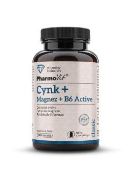 CYNK + MAGNEZ + WITAMINA B6 ACTIVE 120 KAPSUŁEK - PHARMOVIT (CLASSIC)