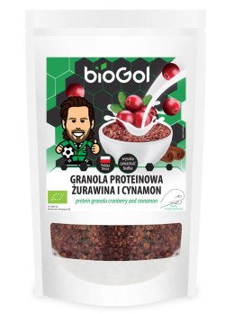 GRANOLA PROTEINOWA ŻURAWINA I CYNAMON BIO 200 g - BIOGOL