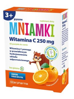 PASTYLKI Z WITAMINĄ C DO SSANIA BEZ CUKRU 60 szt. - STARPHARMA (MNIAMKI)