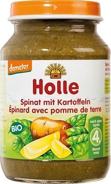 SZPINAK Z ZIEMNIAKIEM OD 5 MIESIĄCA DEMETER BIO 190 g (SŁOIK) - HOLLE