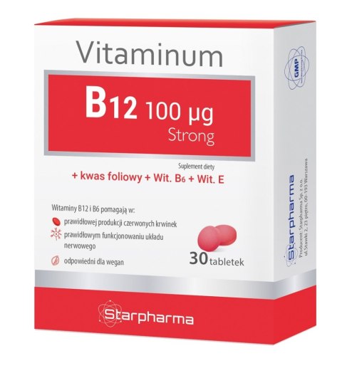 WITAMINA B12 STRONG 30 TABLETEK - STARPHARMA